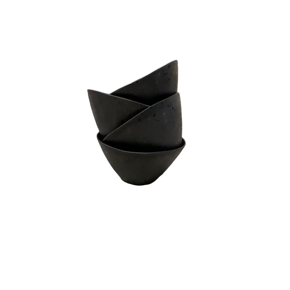 Real Simple | Melamine Bowl Set | Black - Rice Bowls